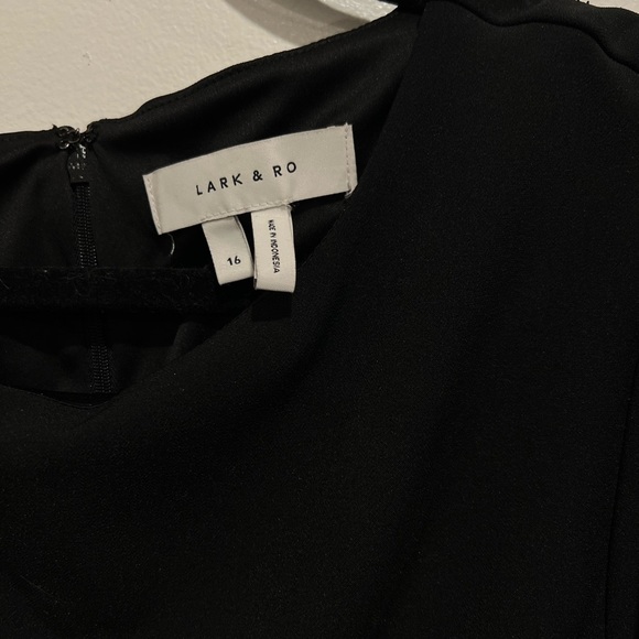 Lark & Ro Black Office Dress with Short Sleeves - Picture 2 of 4